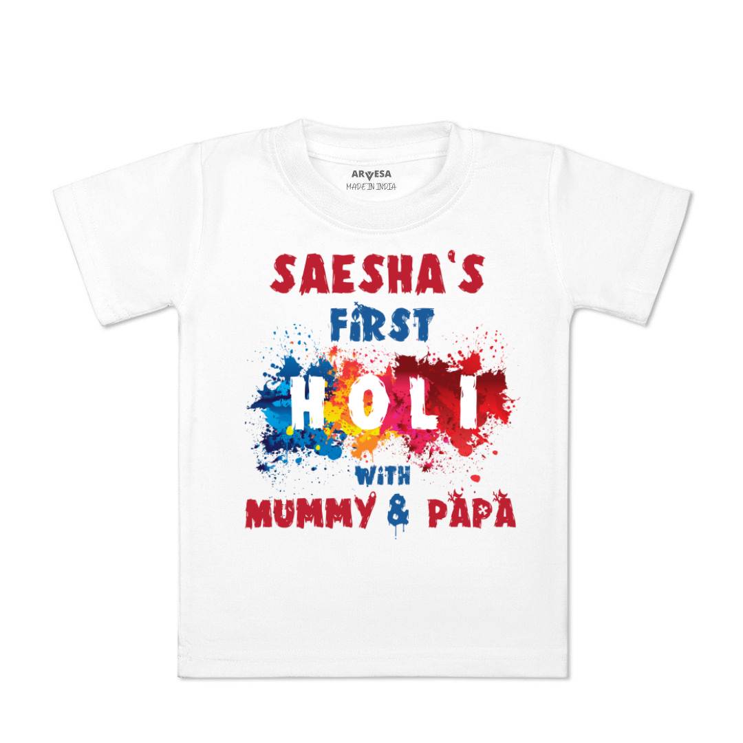 Arvesa My First Holi  Baby Boy & Girl Dress