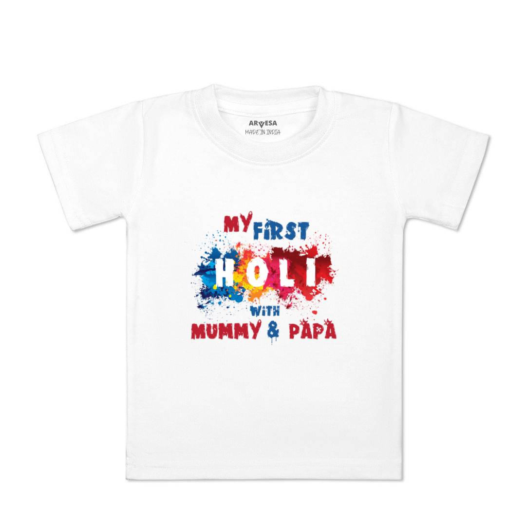 Arvesa Design-754 Holi My First Baby Boy and Baby Girl Dress .