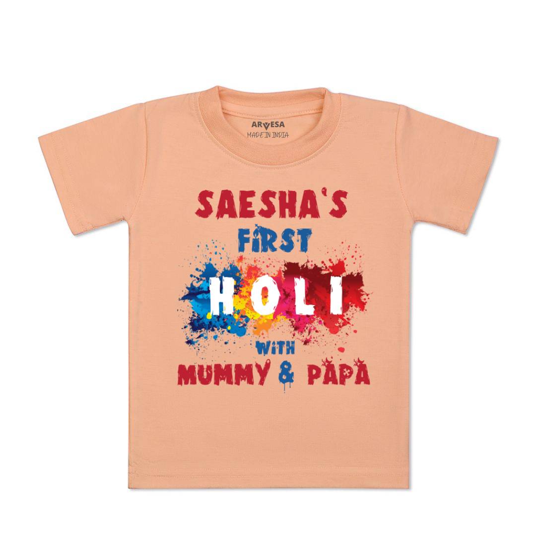 Arvesa My First Holi  Baby Boy & Girl Dress