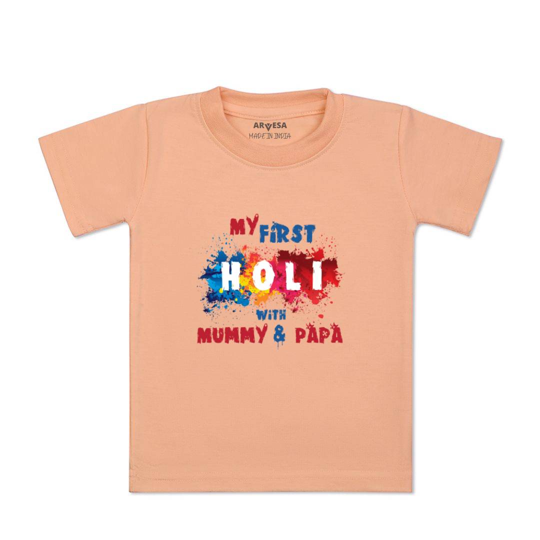 Arvesa Design-754 Holi My First Baby Boy and Baby Girl Dress .