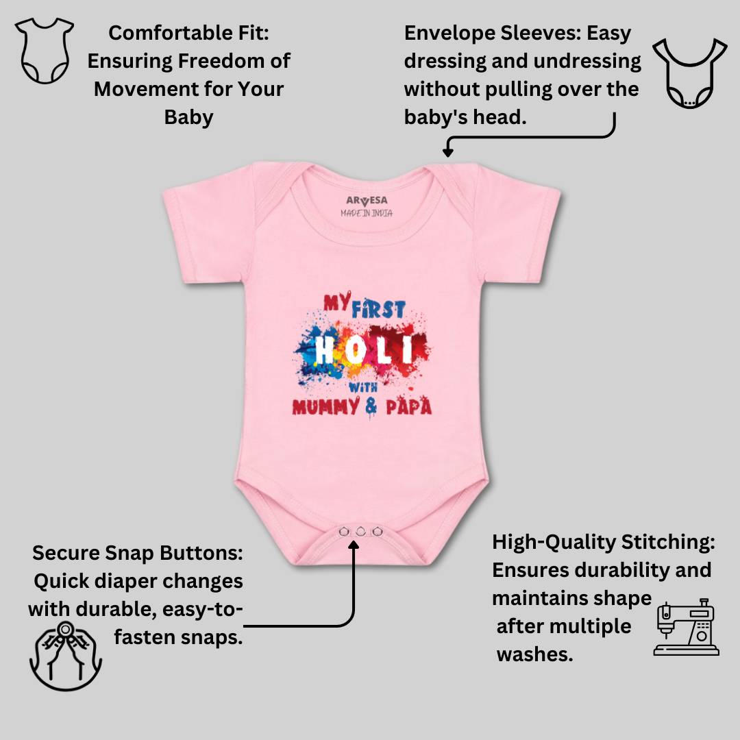 Arvesa Design-754 Holi My First Baby Boy and Baby Girl Dress .
