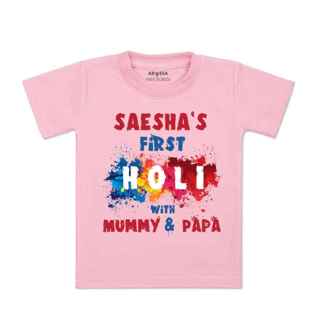 Arvesa My First Holi  Baby Boy & Girl Dress