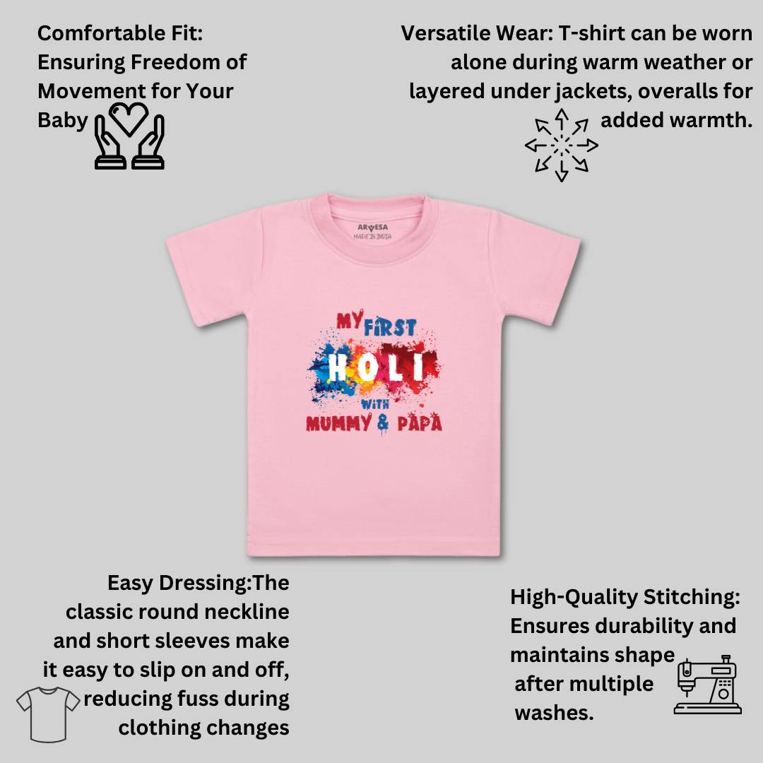 Arvesa Design-754 Holi My First Baby Boy and Baby Girl Dress .