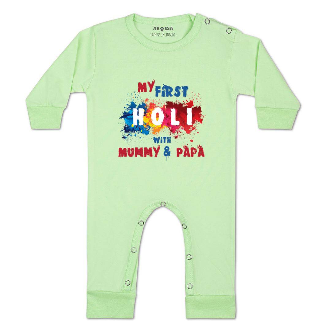 Arvesa Design-754 Holi My First Baby Boy and Baby Girl Dress .
