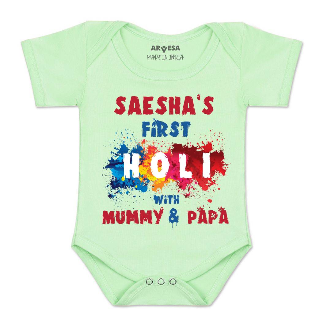 Arvesa My First Holi  Baby Boy & Girl Dress