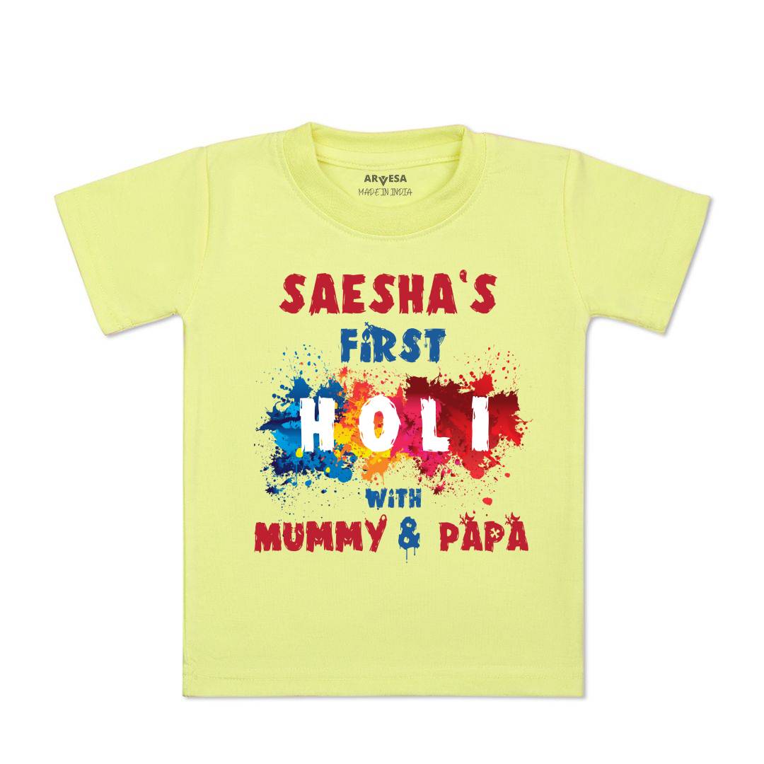 Arvesa My First Holi  Baby Boy & Girl Dress