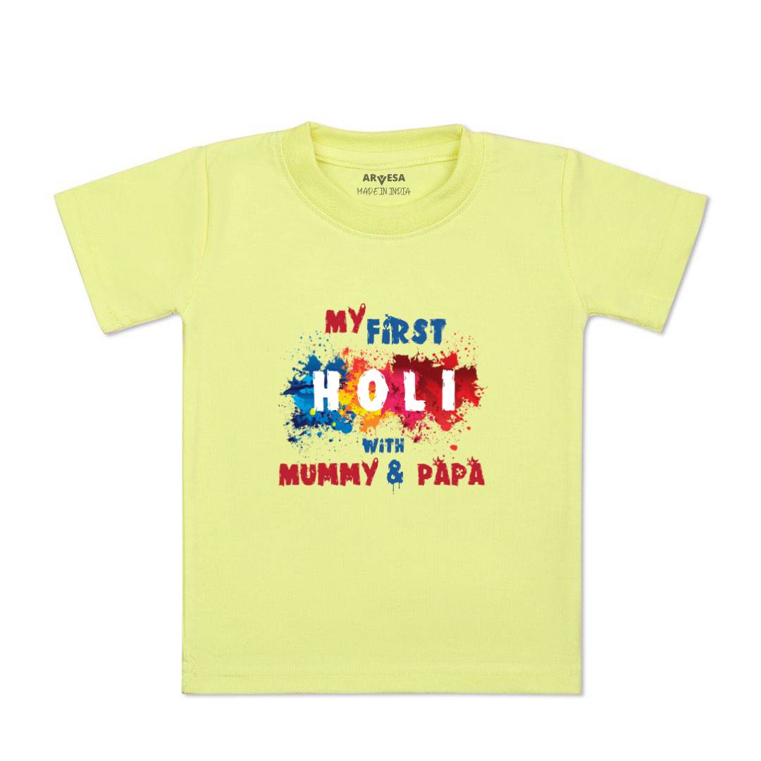 Arvesa Design-754 Holi My First Baby Boy and Baby Girl Dress .