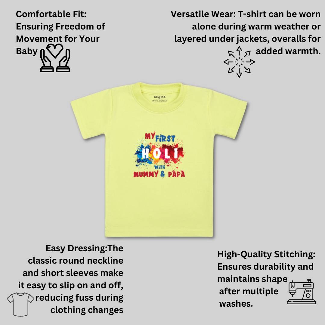 Arvesa Design-754 Holi My First Baby Boy and Baby Girl Dress .