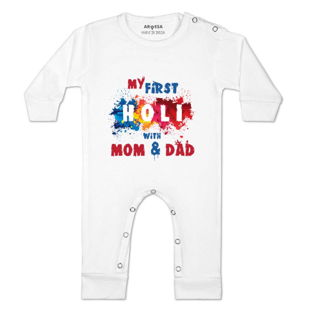 Arvesa Design-755 Holi My First Baby Boy and Baby Girl Dress .