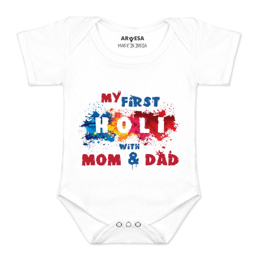 Arvesa Design-755 Holi My First Baby Boy and Baby Girl Dress .