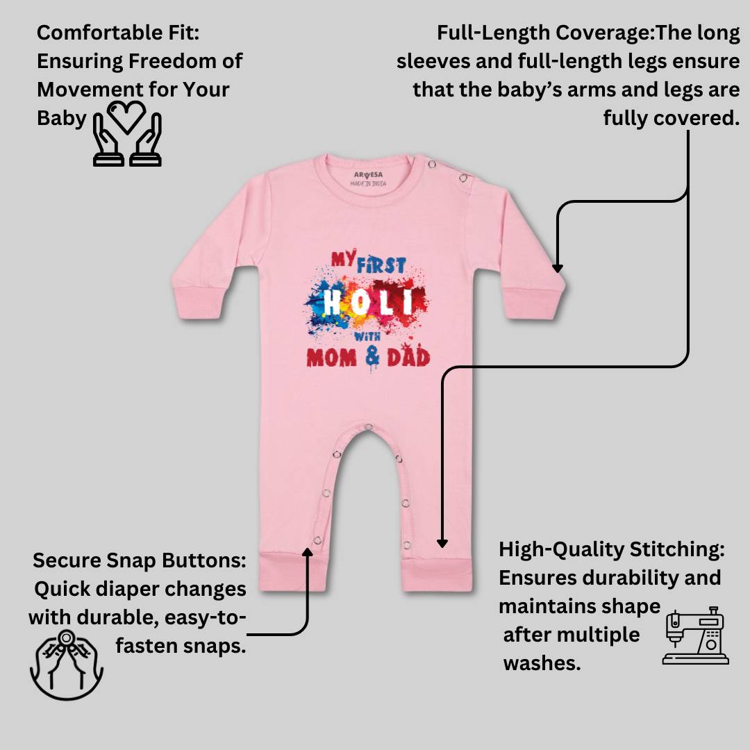 Arvesa Design-755 Holi My First Baby Boy and Baby Girl Dress .