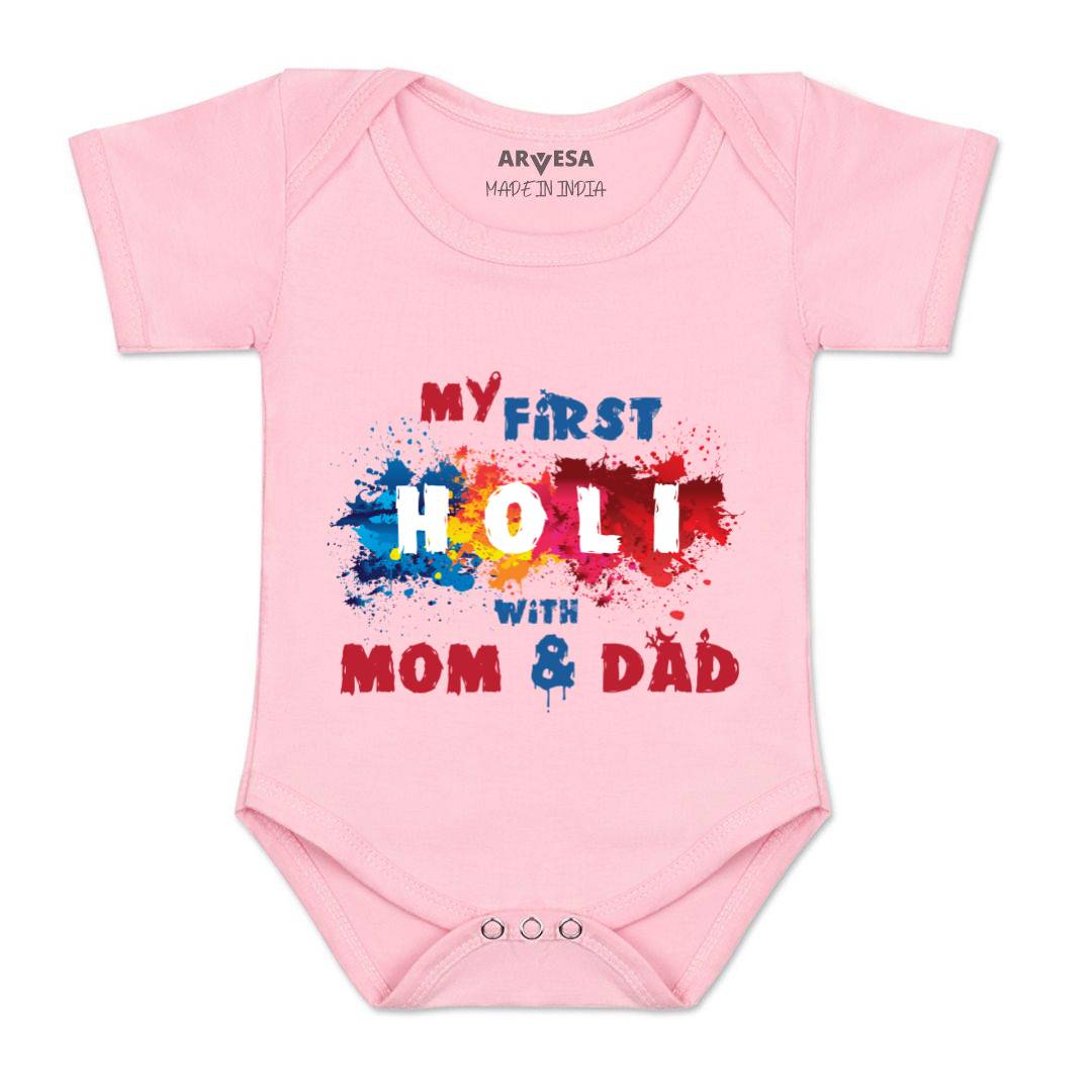 Arvesa Design-755 Holi My First Baby Boy and Baby Girl Dress .