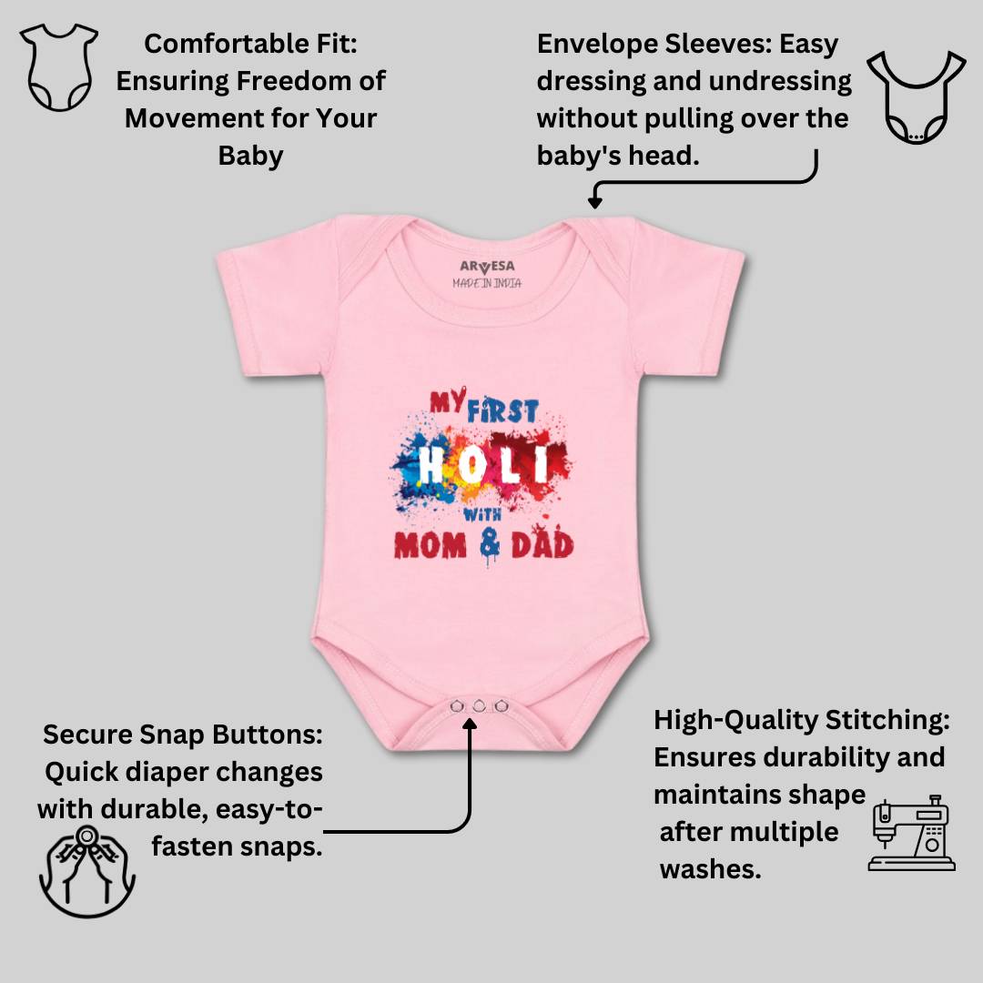 Arvesa Design-755 Holi My First Baby Boy and Baby Girl Dress .