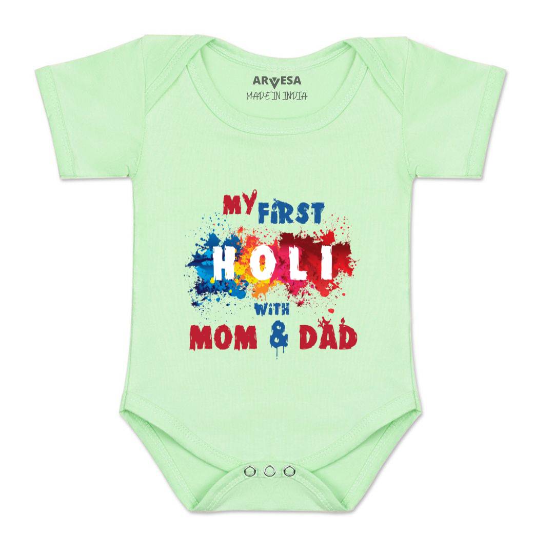 Arvesa Design-755 Holi My First Baby Boy and Baby Girl Dress .