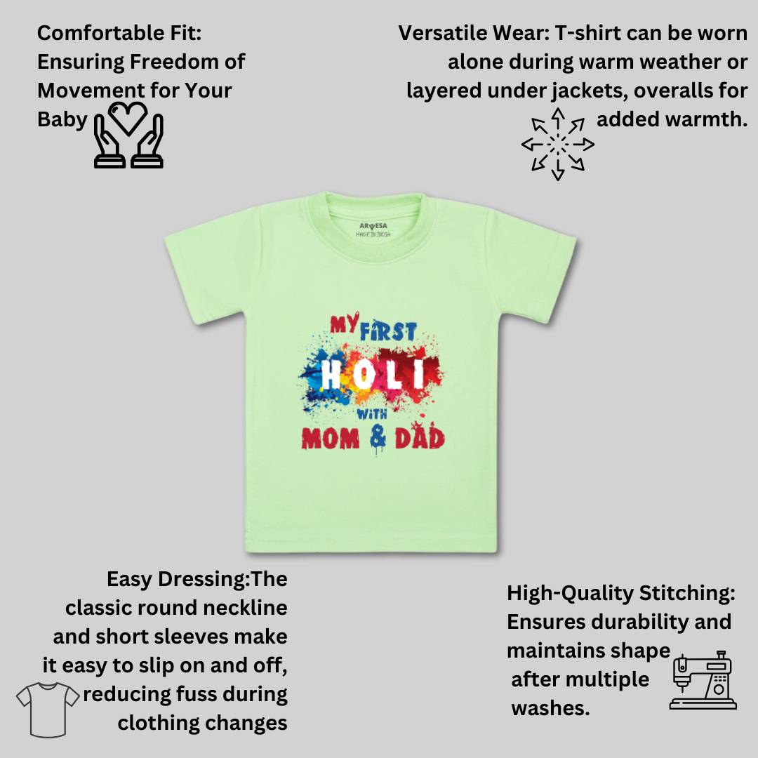 Arvesa Design-755 Holi My First Baby Boy and Baby Girl Dress .
