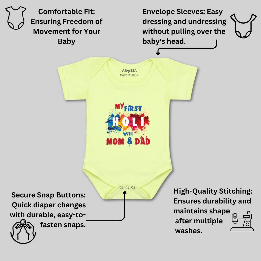 Arvesa Design-755 Holi My First Baby Boy and Baby Girl Dress .