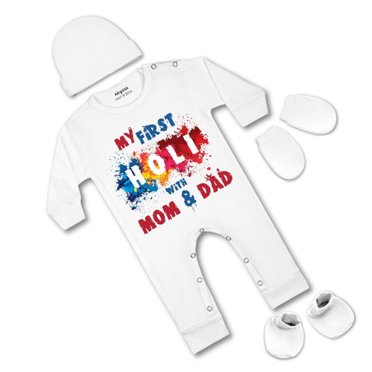 Arvesa My First Holi Jumpsuit Sets