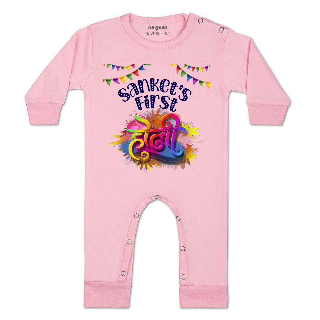 Arvesa My First Holi  Baby Boy & Girl Dress