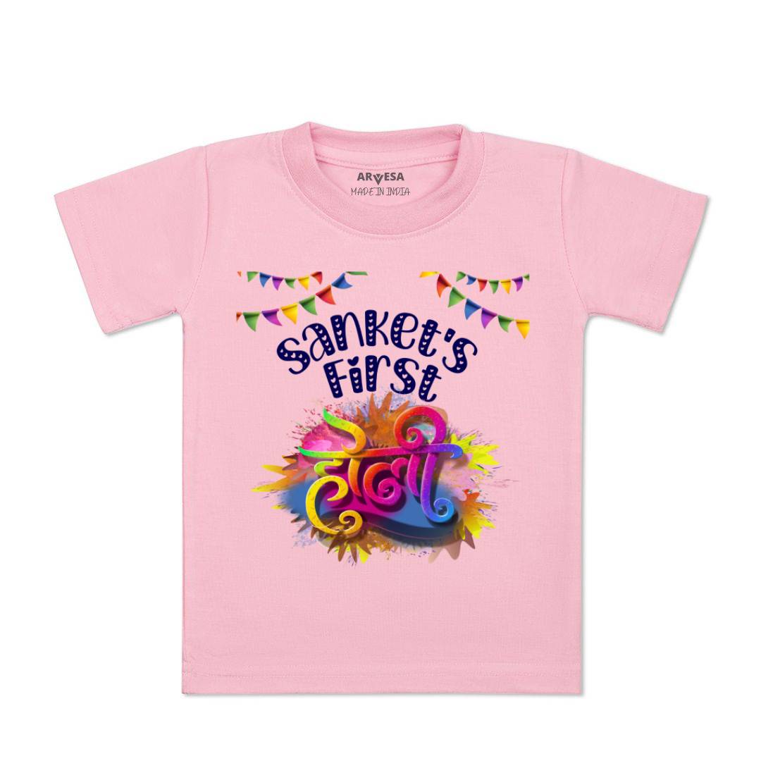 Arvesa My First Holi  Baby Boy & Girl Dress