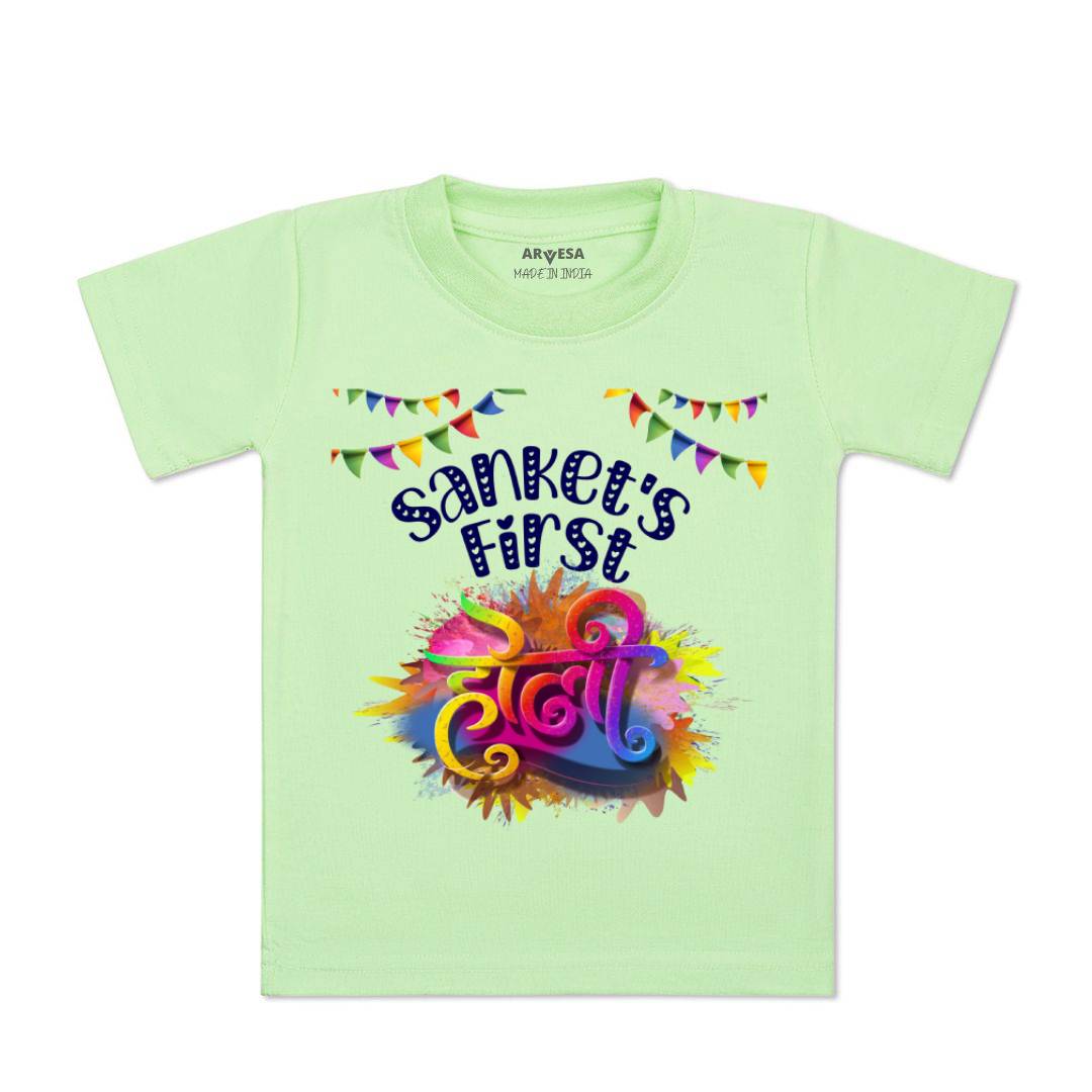 Arvesa My First Holi  Baby Boy & Girl Dress