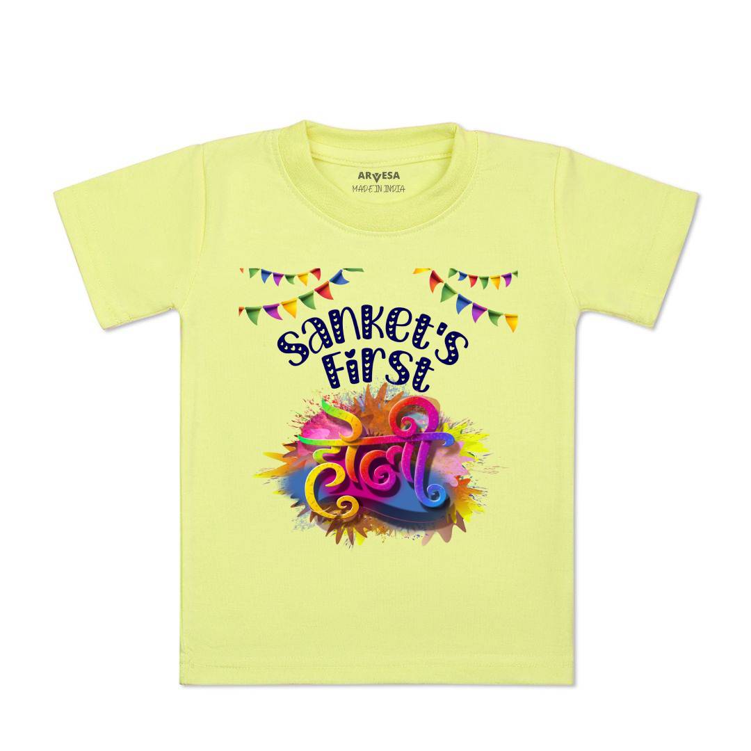 Arvesa My First Holi  Baby Boy & Girl Dress