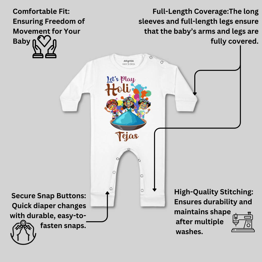 Arvesa Let'S Play Holi  Baby Boy & Girl Dress
