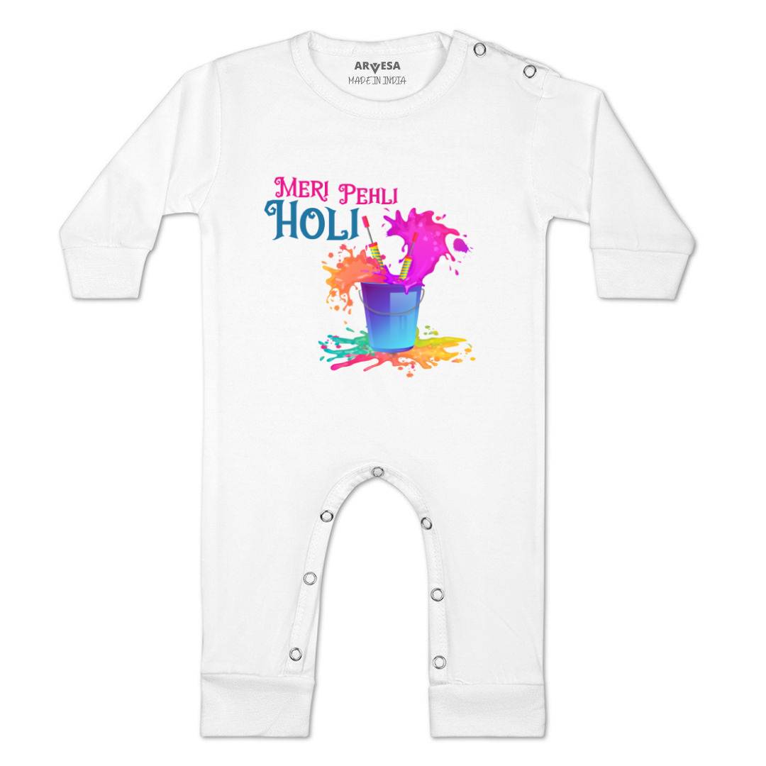 Arvesa Design-761 Holi My First Baby Boy and Baby Girl Dress .