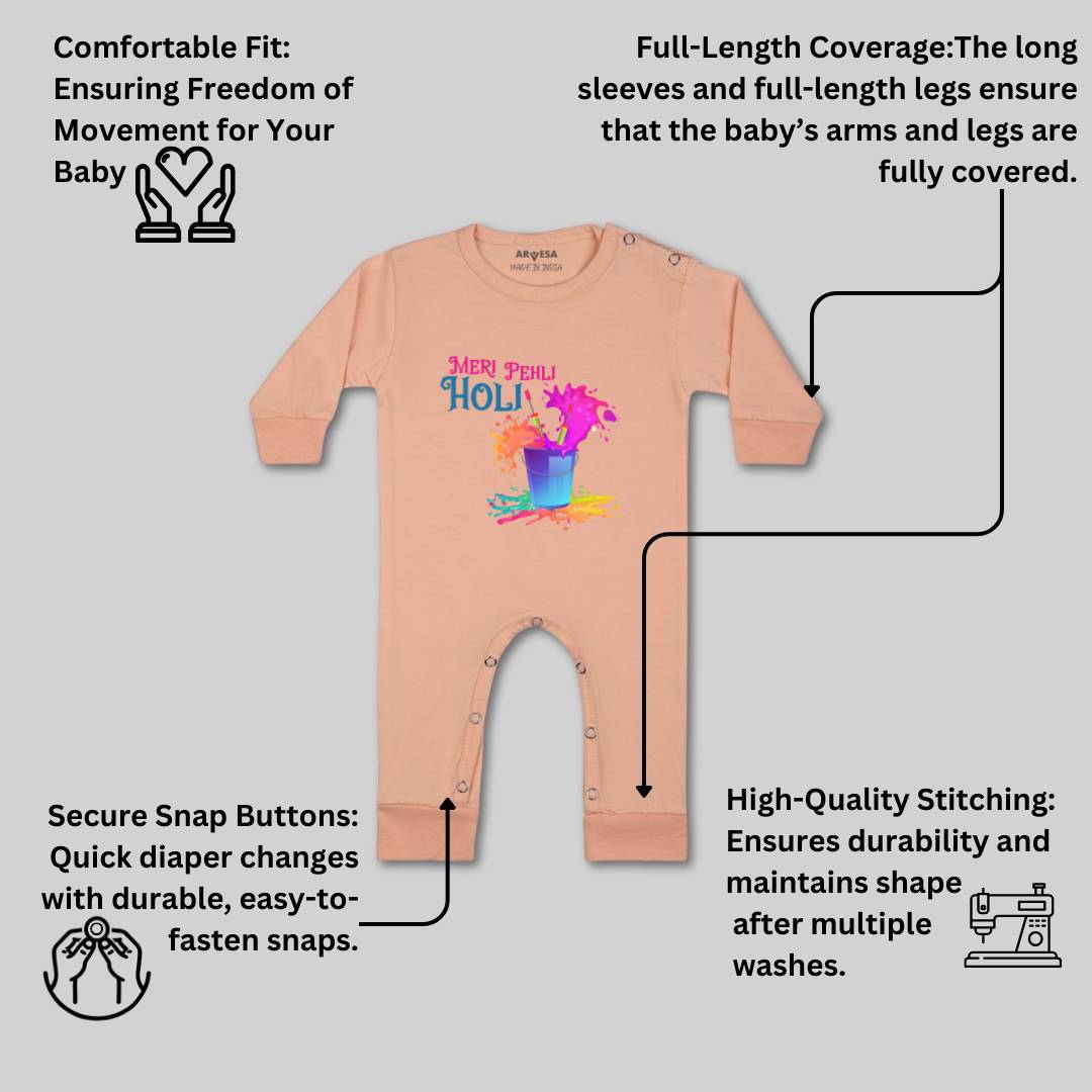 Arvesa Design-761 Holi My First Baby Boy and Baby Girl Dress .