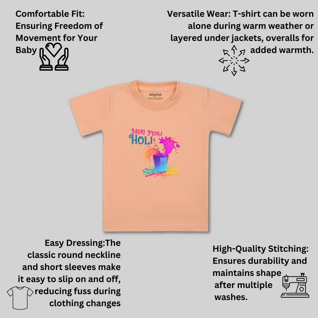 Arvesa Design-761 Holi My First Baby Boy and Baby Girl Dress .