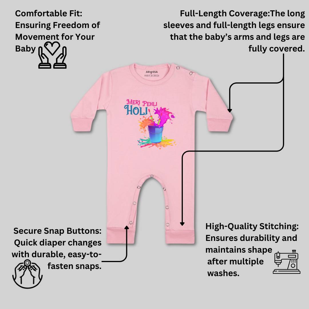 Arvesa Design-761 Holi My First Baby Boy and Baby Girl Dress .