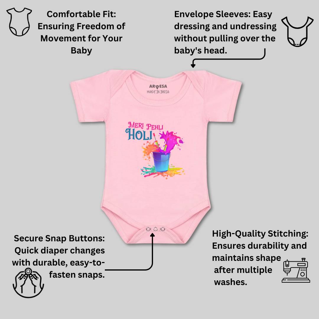 Arvesa Design-761 Holi My First Baby Boy and Baby Girl Dress .