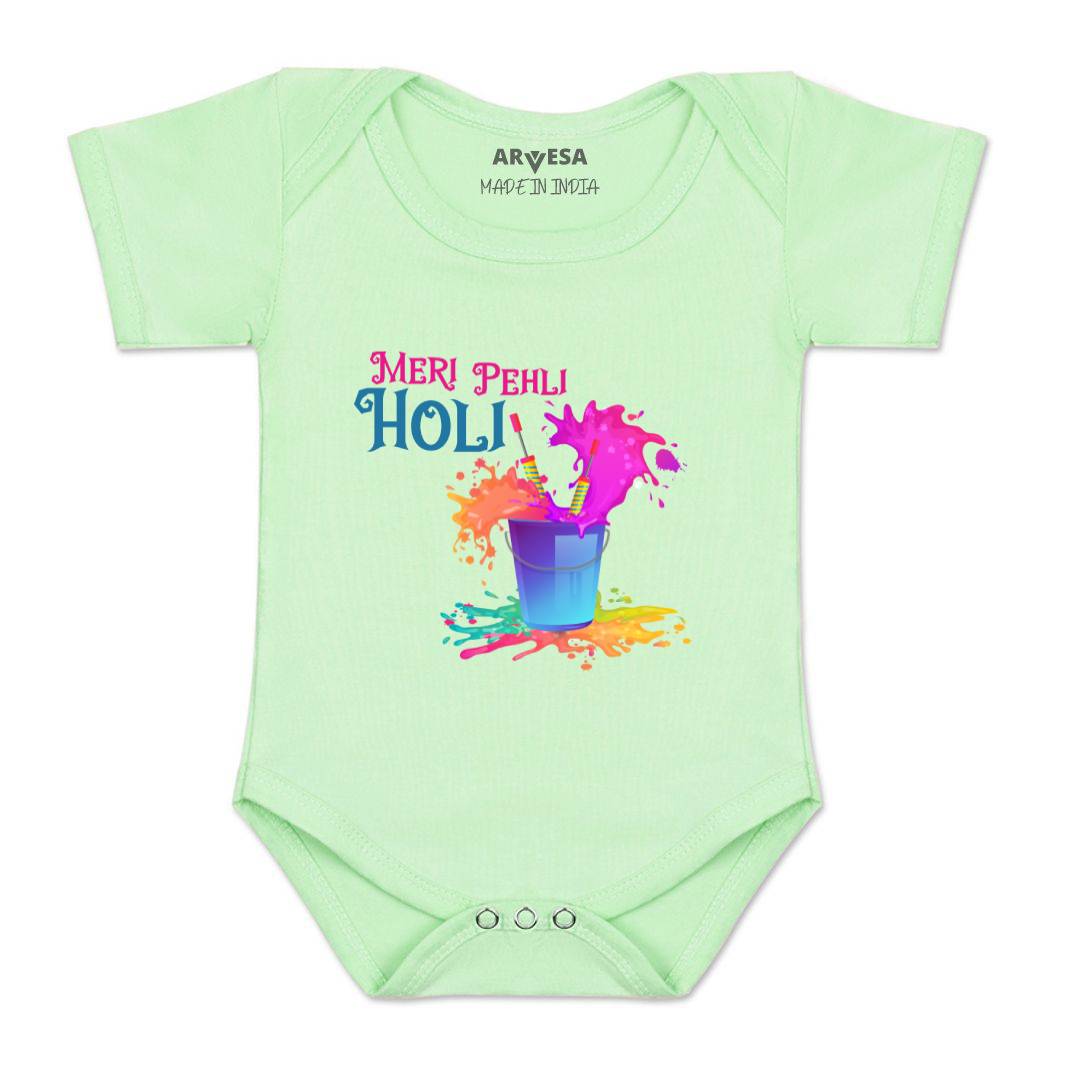 Arvesa Design-761 Holi My First Baby Boy and Baby Girl Dress .