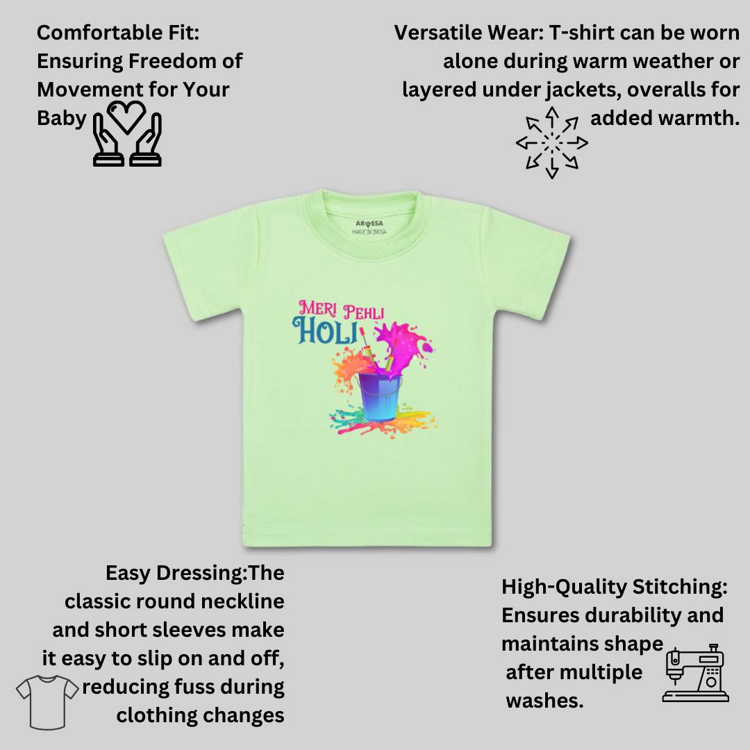 Arvesa Design-761 Holi My First Baby Boy and Baby Girl Dress .