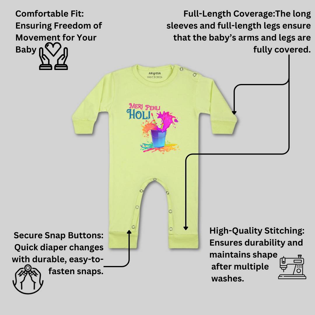 Arvesa Design-761 Holi My First Baby Boy and Baby Girl Dress .