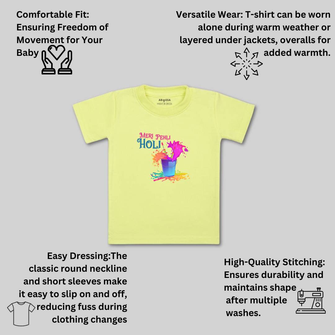 Arvesa Design-761 Holi My First Baby Boy and Baby Girl Dress .