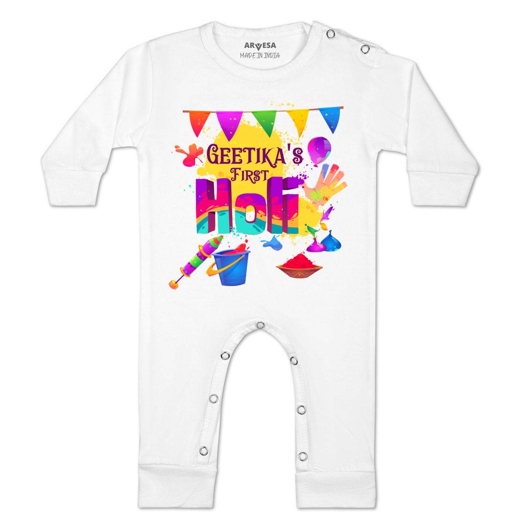 Arvesa My First Holi  Baby Boy & Girl Dress