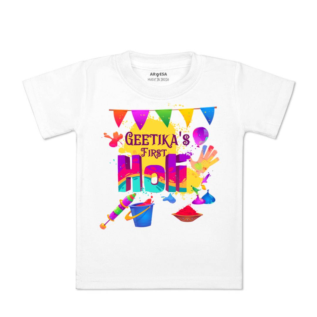 Arvesa My First Holi  Baby Boy & Girl Dress