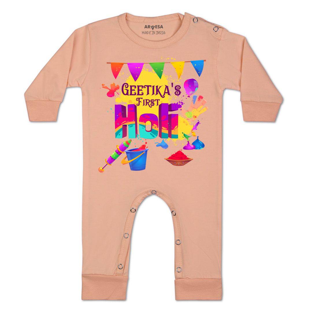 Arvesa My First Holi  Baby Boy & Girl Dress