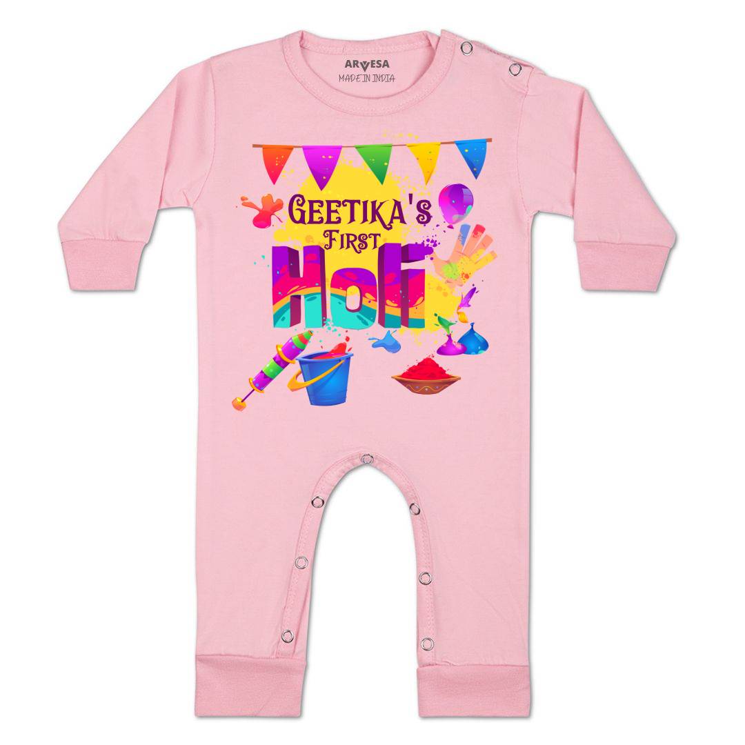 Arvesa My First Holi  Baby Boy & Girl Dress