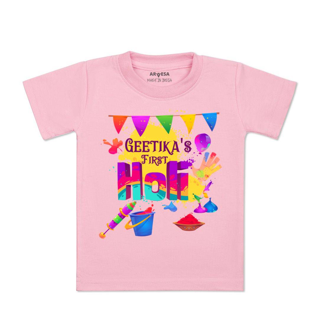 Arvesa My First Holi  Baby Boy & Girl Dress