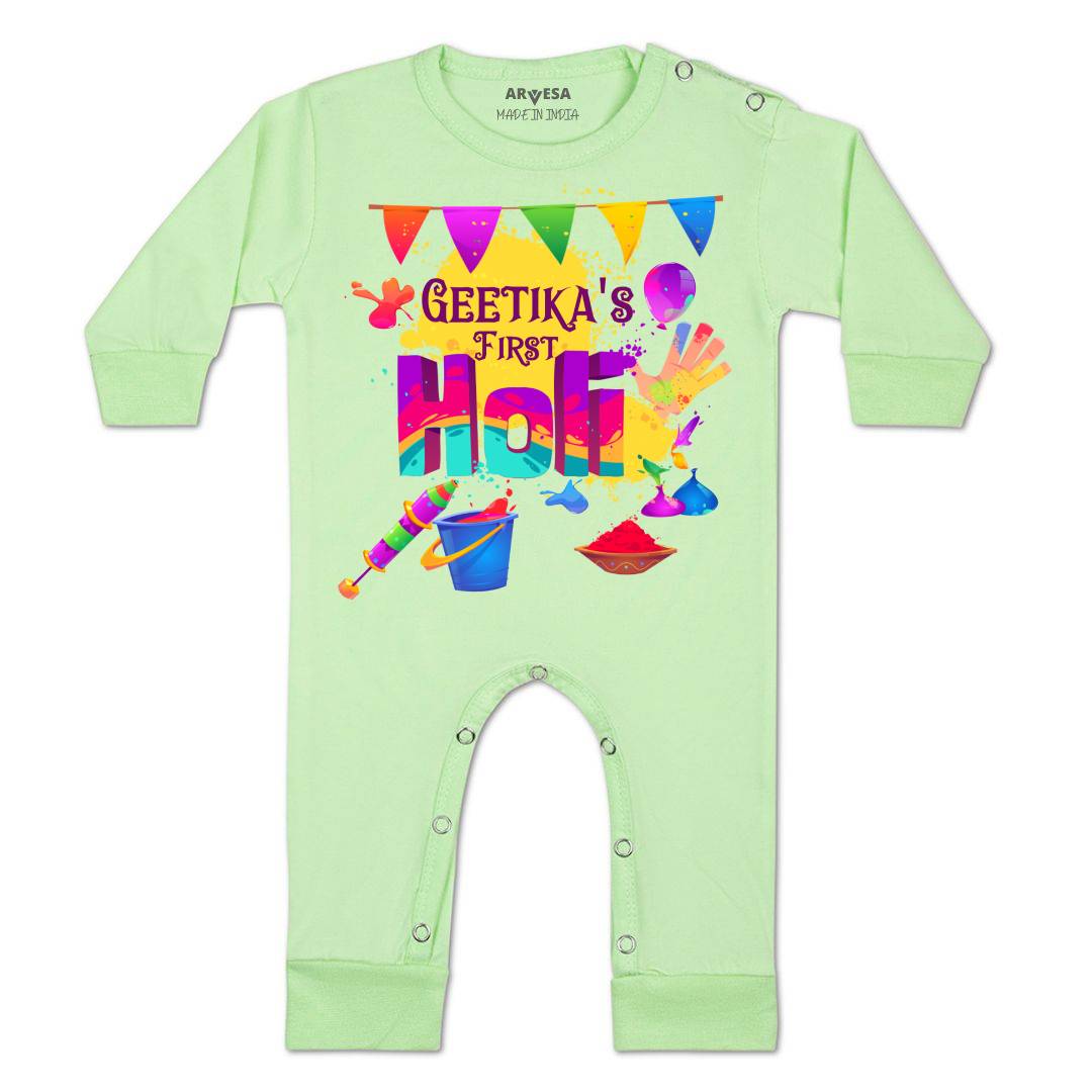 Arvesa My First Holi  Baby Boy & Girl Dress