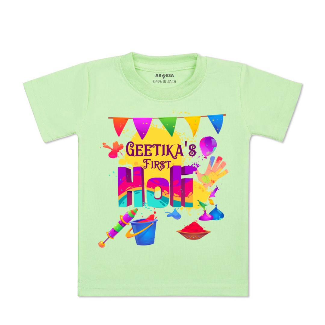 Arvesa My First Holi  Baby Boy & Girl Dress