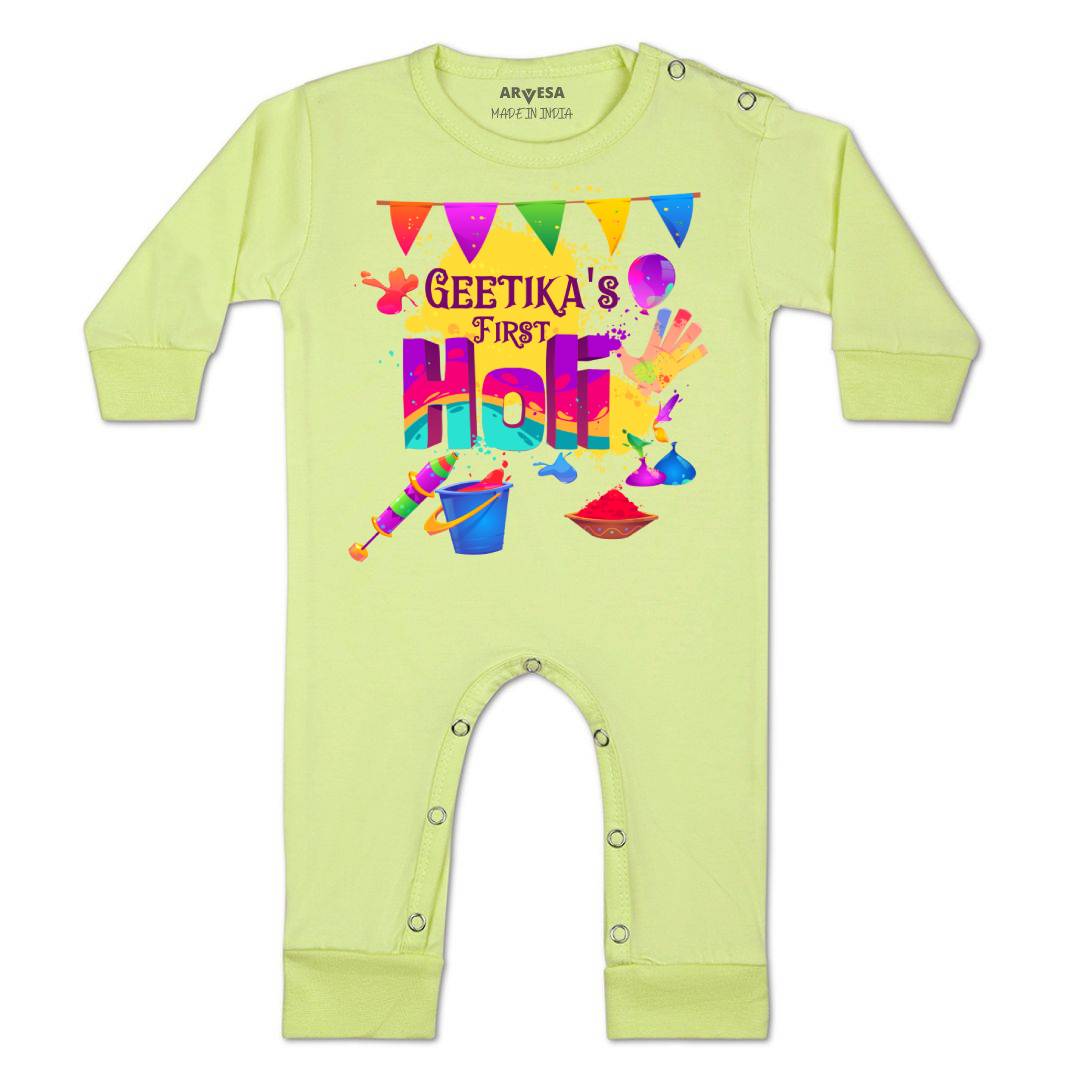 Arvesa My First Holi  Baby Boy & Girl Dress