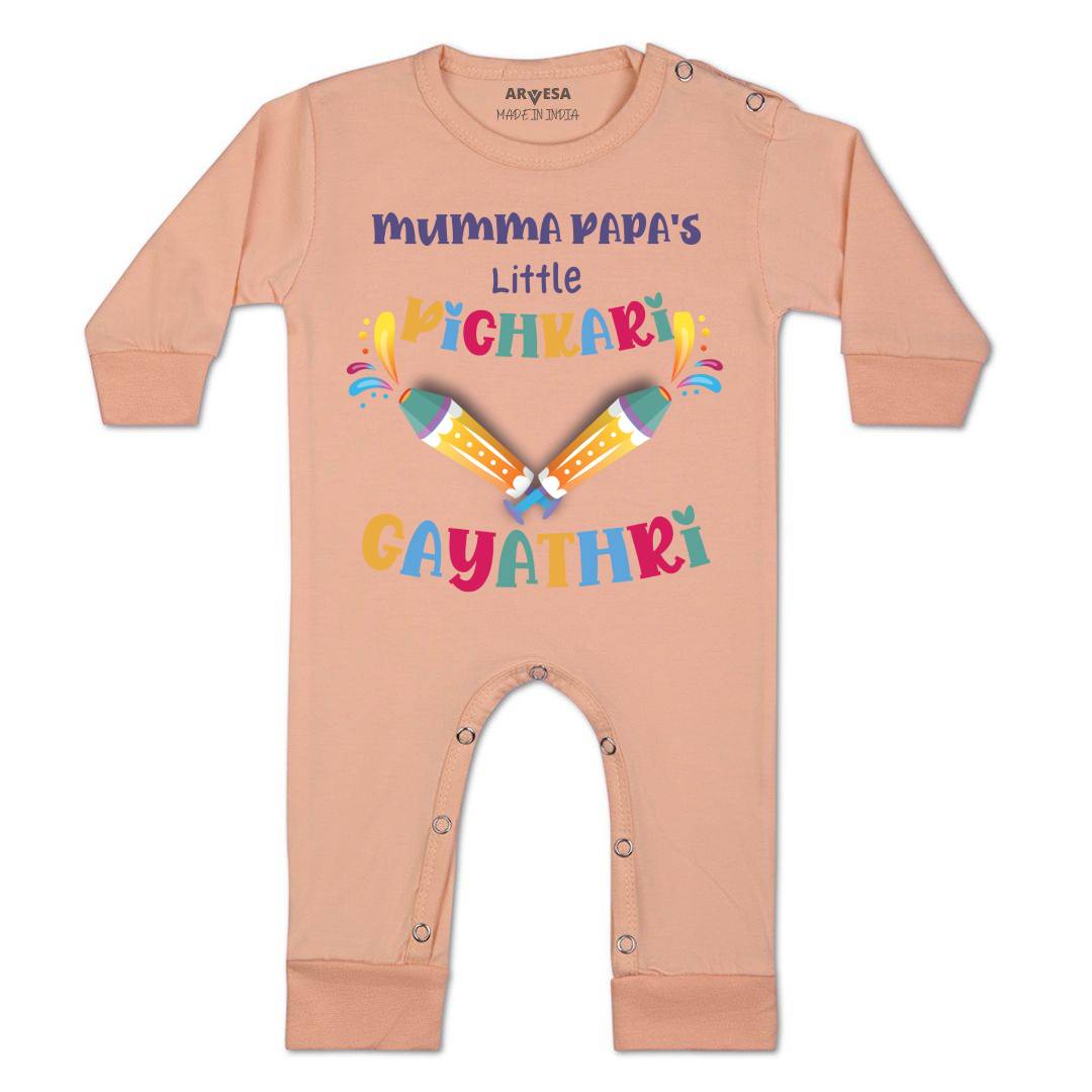 Arvesa Mummy Papa'S Little Pichkari  Baby Boy & Girl Dress
