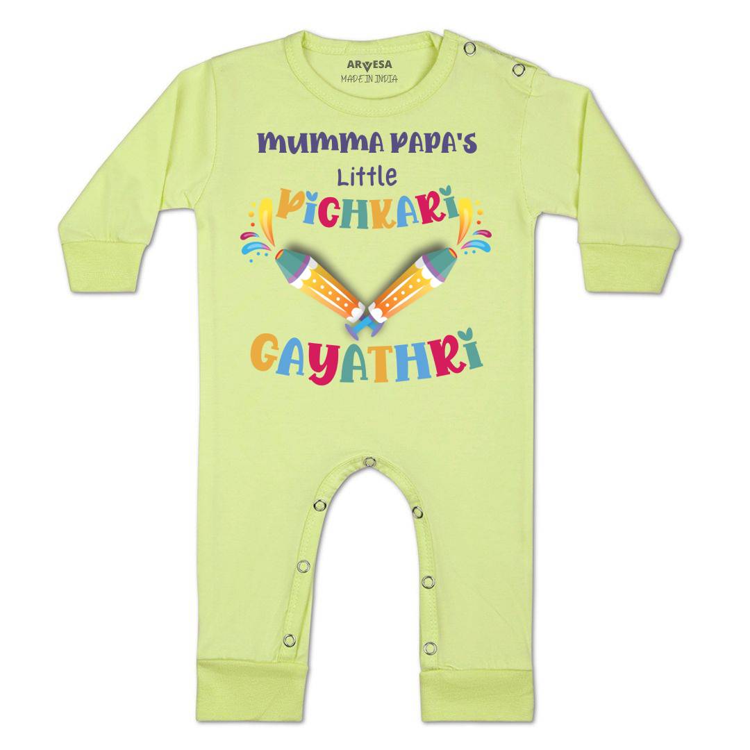 Arvesa Mummy Papa'S Little Pichkari  Baby Boy & Girl Dress