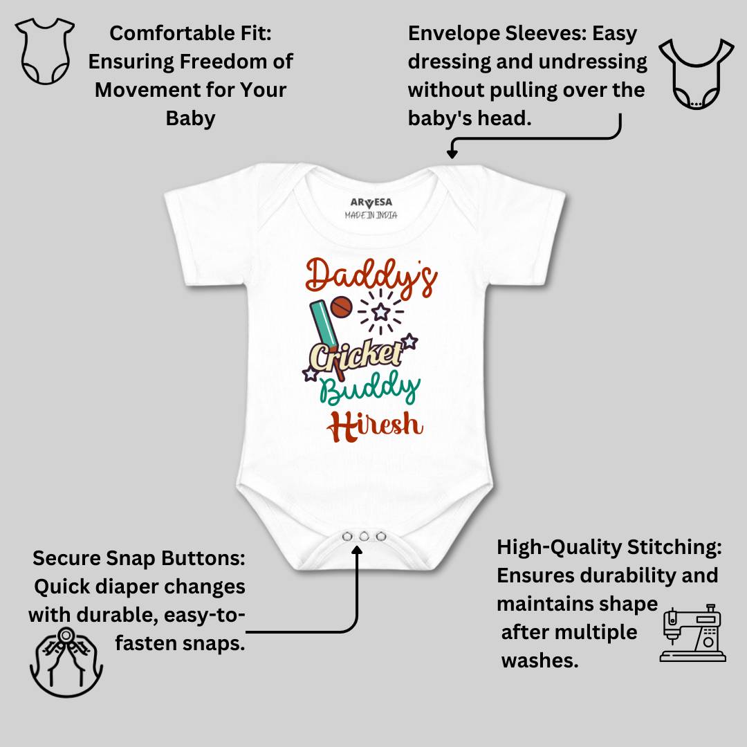 Arvesa Daddy Cricket Buddy Baby Boy & Girl Dress