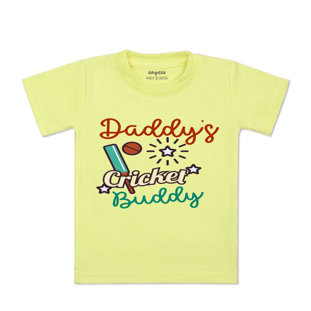 Arvesa Daddy Cricket Buddy Design-765 White 0-3 Months Jumpsuit for Baby Boy & Girl dress .