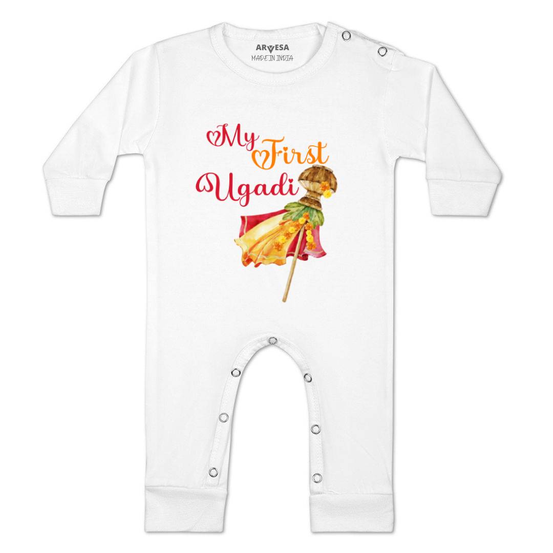 Arvesa Design-782 Ugadi My First Baby Boy and Baby Girl Dress .