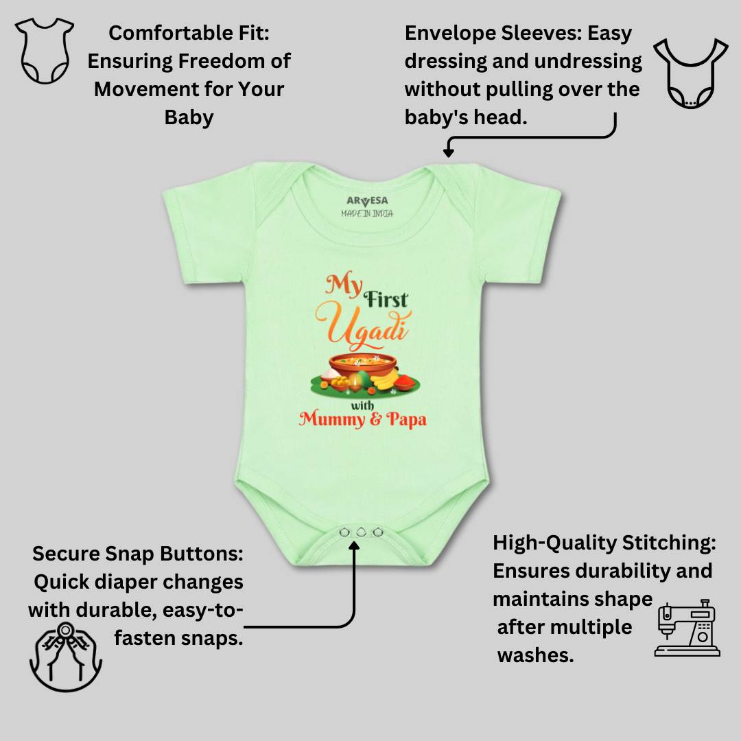 Arvesa Design-789 Ugadi My First Baby Boy and Baby Girl Dress .