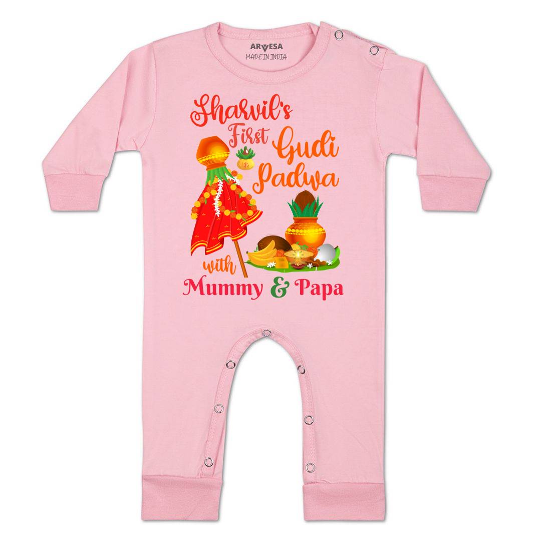 Arvesa My First Gudi Padwa  Baby Boy & Girl Dress